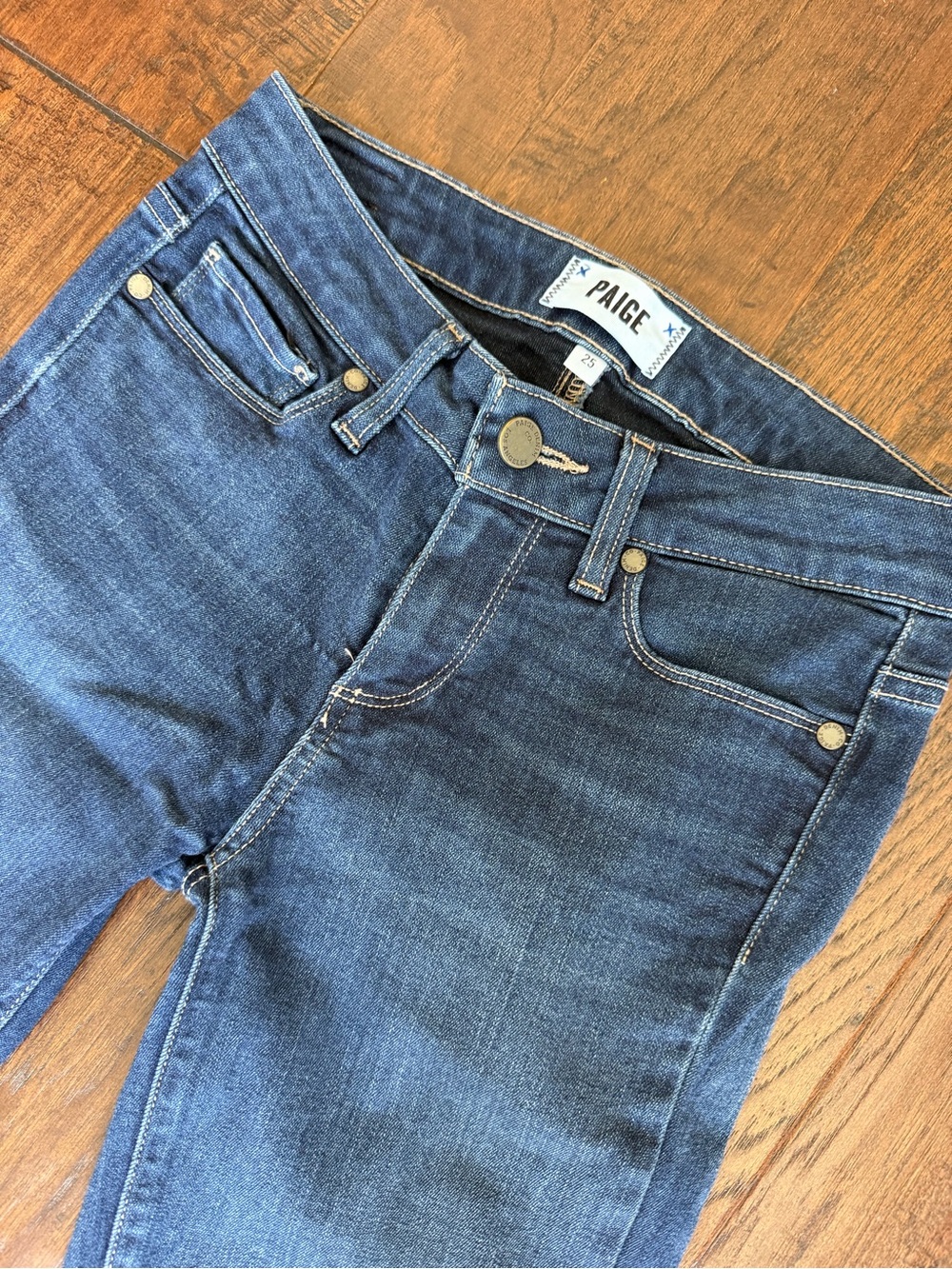 PAIGE Women's Dark Blue Skinny Jeans